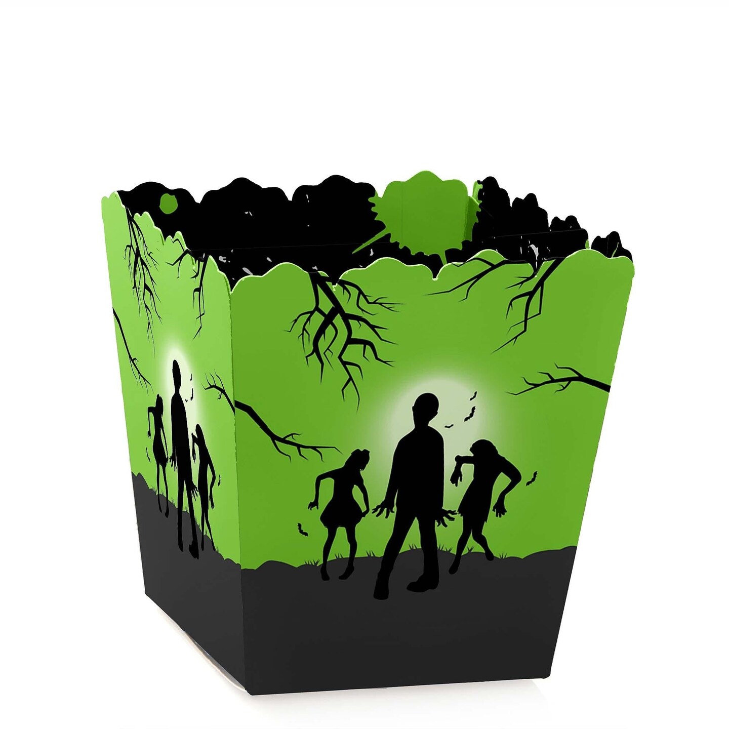 Big Dot of Happiness Zombie Zone - Party Mini Favor Boxes - Halloween or Birthday Zombie Crawl Party Treat Candy Boxes - Set of 12