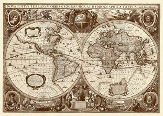 Nova Totius Terrarum Orbis Tabula Poster Print by Hendrik Hondius - Item # VARPDXH1066D