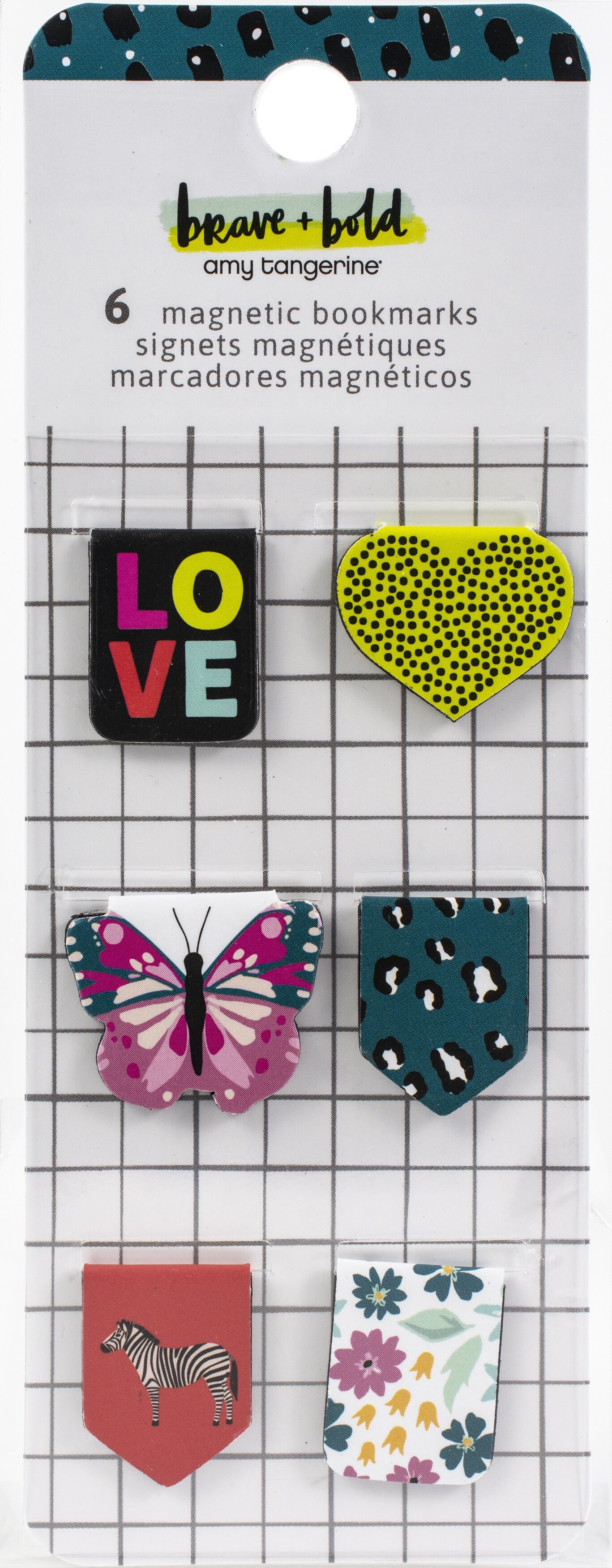 Amy Tan Brave &#x26; Bold Magnetic Bookmarks 6/Pkg