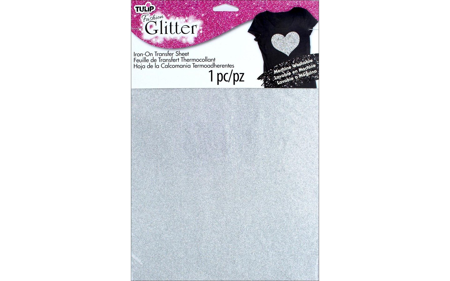Tulip Iron On Transfer Sheet 8 5x11 Glitter Silver Michaels