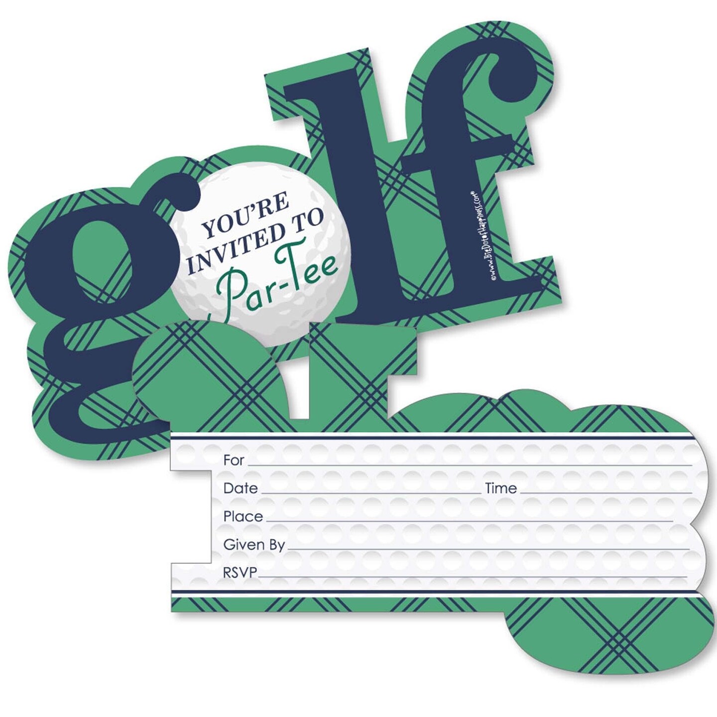 Big Dot Of Happiness Par-Tee Time Golf Birthday or Retirement