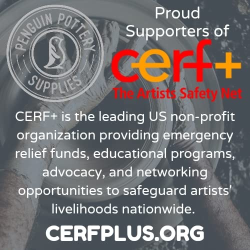 Penguin Pottery - Celadon Series - Denim Gloss - Mid Fire Glaze, High Fire Glaze, Cone 5-6 for Mid Fire Clay, High Fire Clay - Ceramic Glaze Pottery (1 Pint | 16 oz | 473 ml)