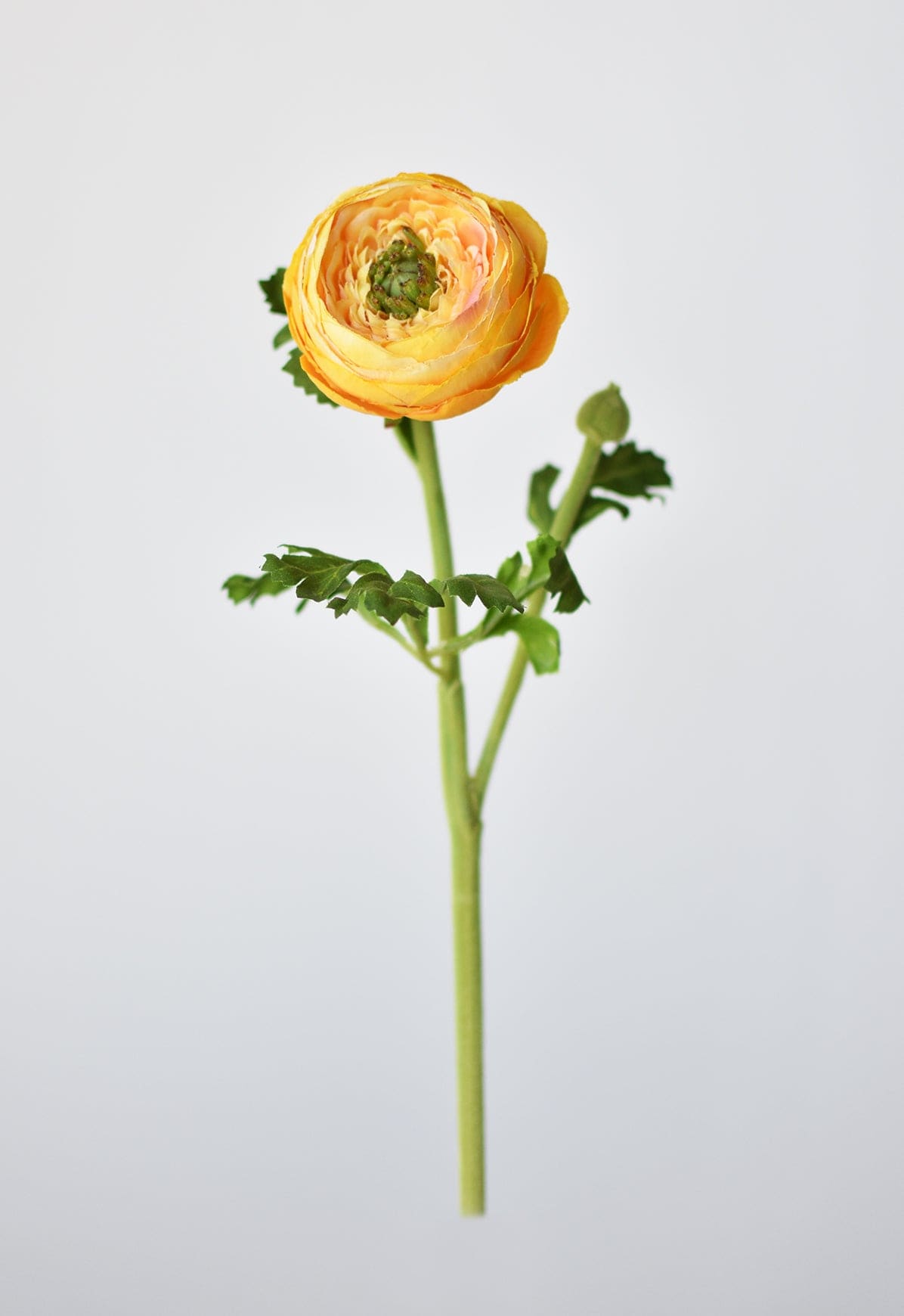 13&#x22; Faux Yellow Gold Ranunculus Stem