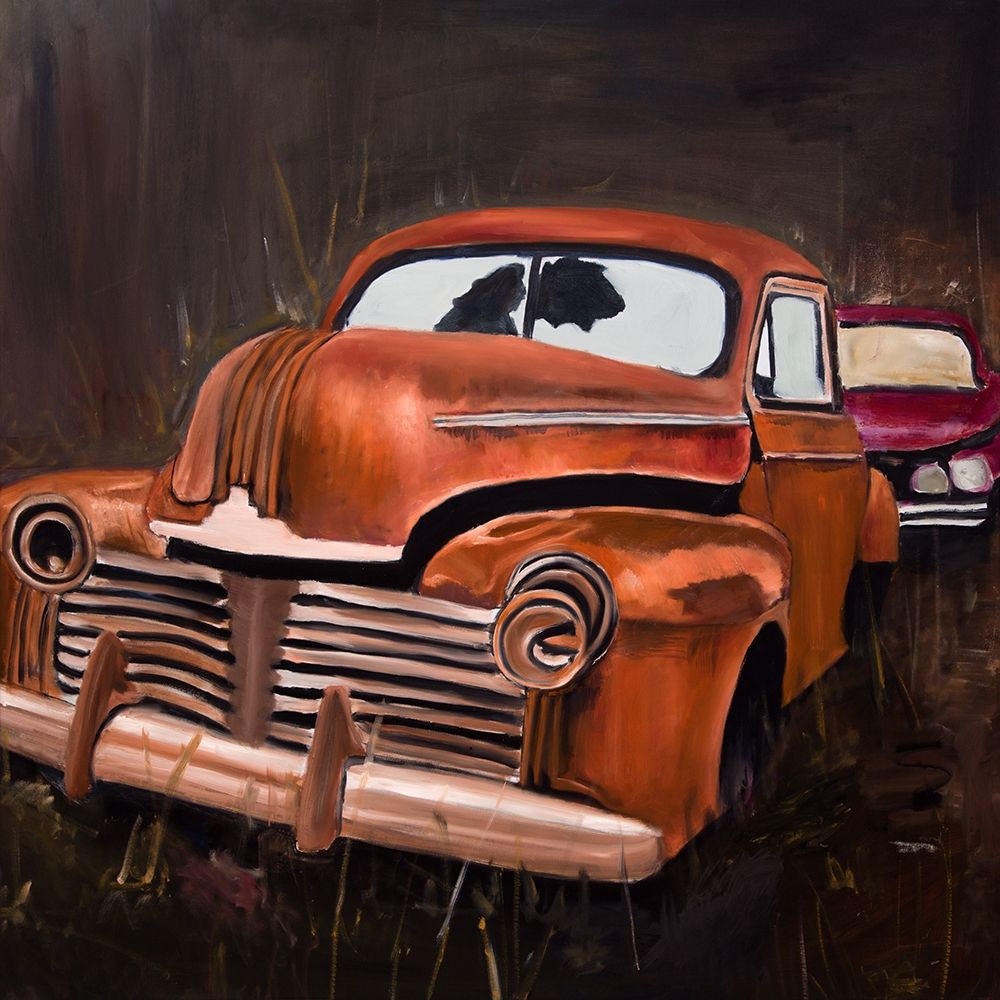 OLD CAR CRASH BY NIGHT Poster Print by Atelier B Art Studio - Item # VARPDXBEGTRA67