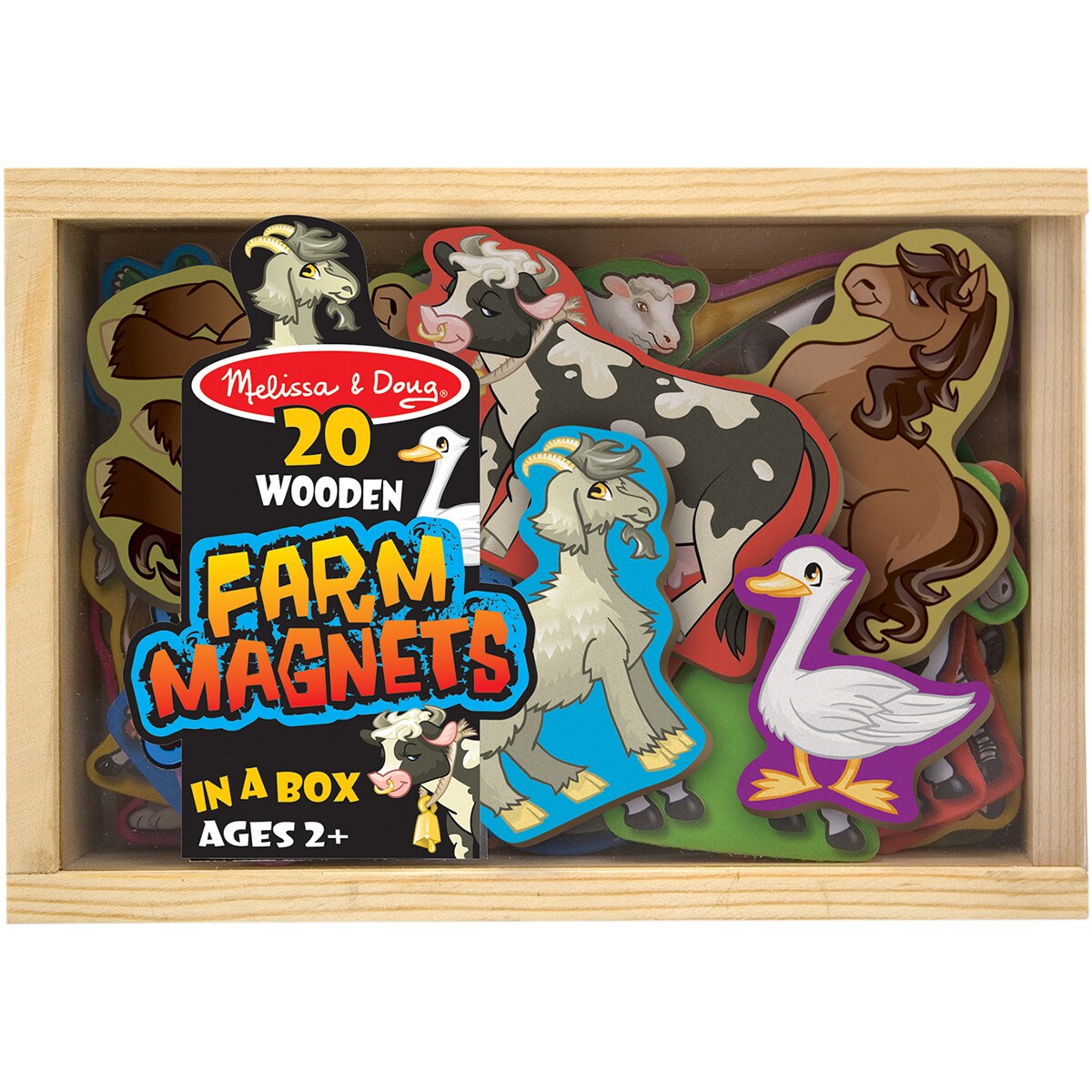 Melissa &#x26; Doug Wooden Magnets In A Box 20/Pkg-Farm