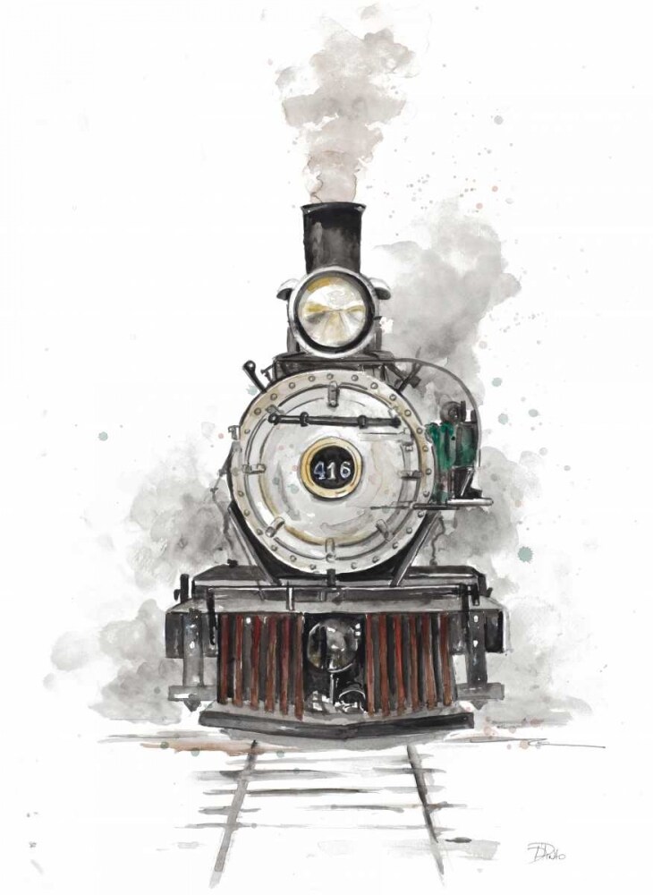 Antique Locomotive Poster Print by Patricia Pinto - Item # VARPDX12391