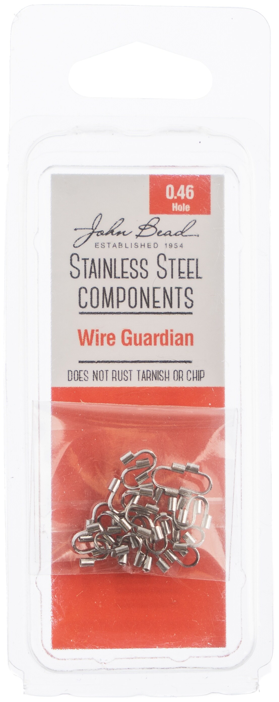 John Bead Stainless Steel Wire Guardian 24/Pkg-4x4mm