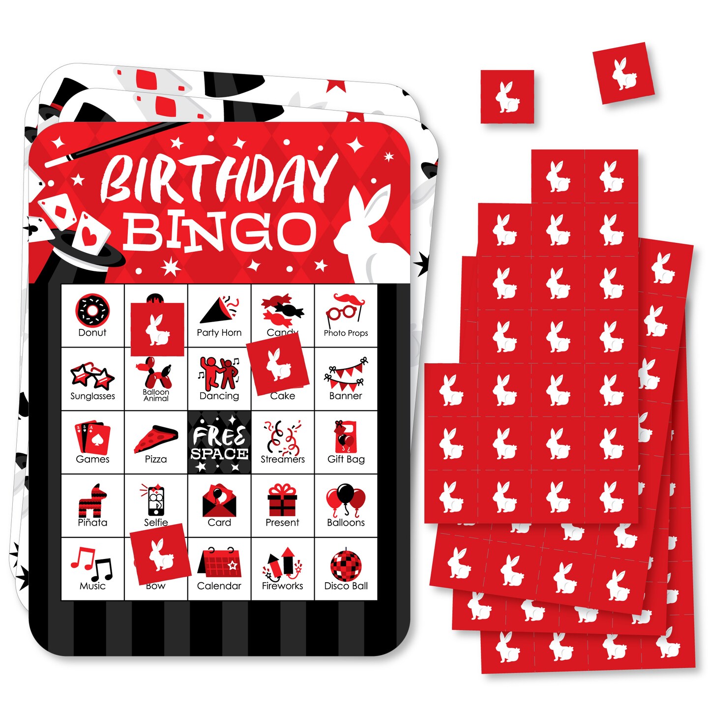 Big Dot of Happiness TaDa, Magic Show Picture Bingo Cards and