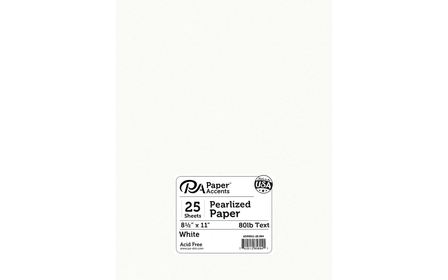 Paper Pearlized 8.5x11 80lb 25pcPk White | Michaels