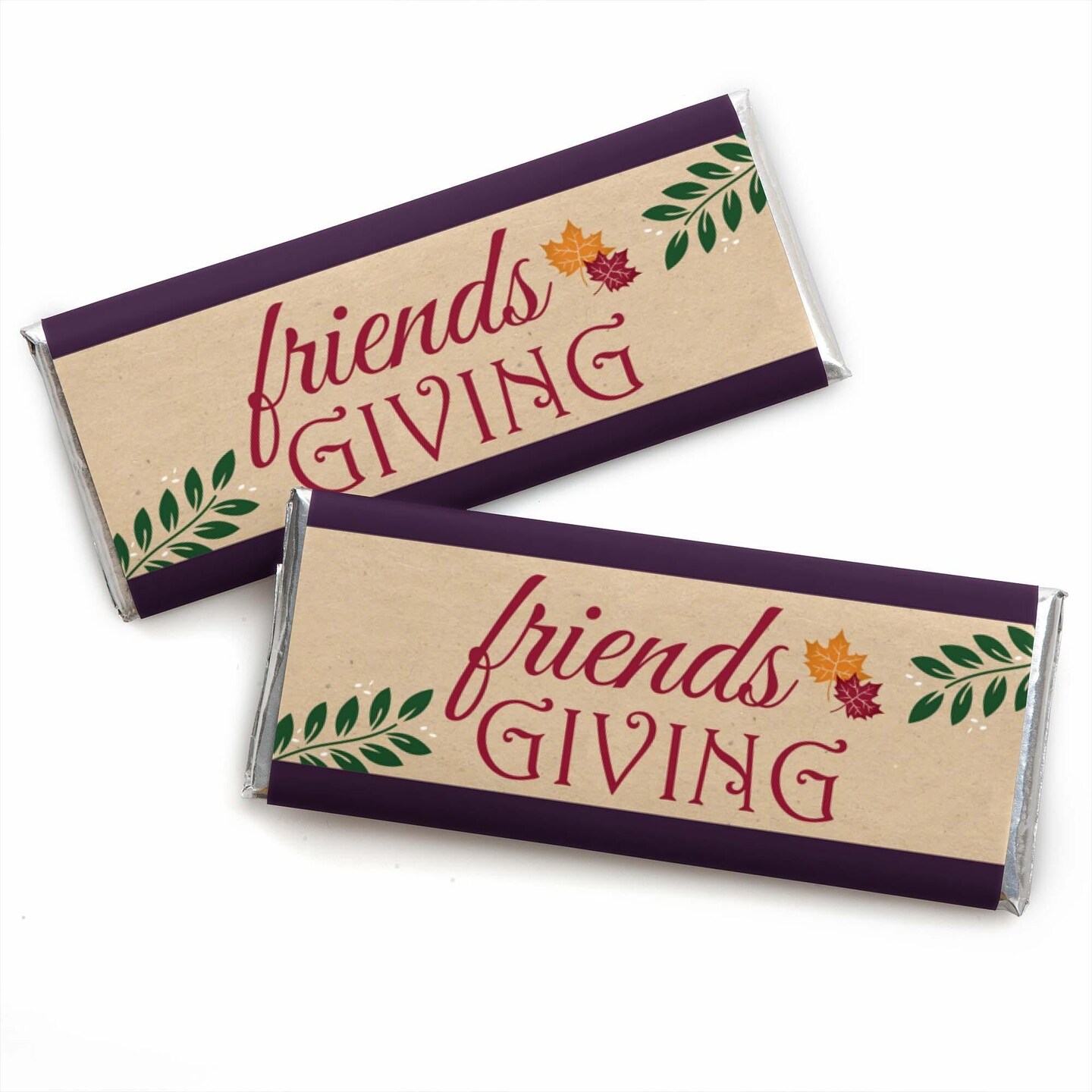 Big Dot of Happiness Friends Thanksgiving Feast - Candy Bar Wrapper ...