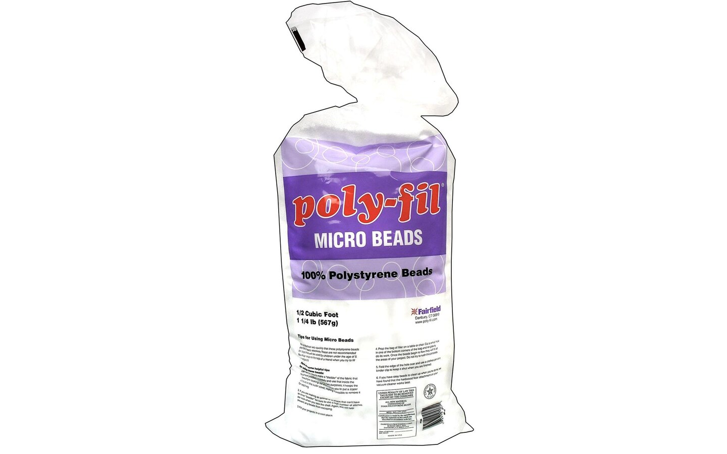 Fairfield Filler Micro Beads .5cu.ft. 1.25lb