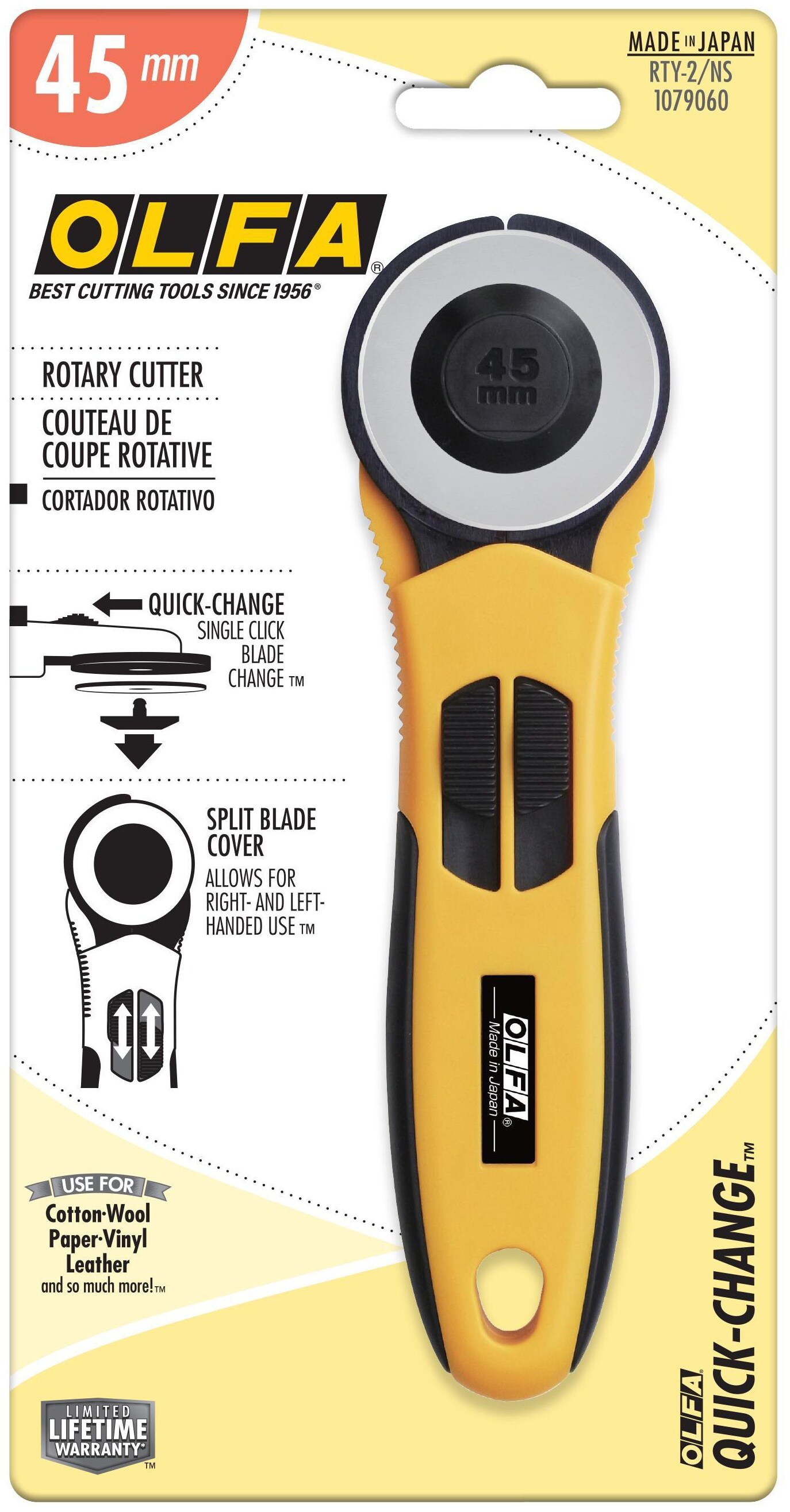 OLFA QuickChange Rotary Cutter w/Dual Blade Guard 45mm Michaels