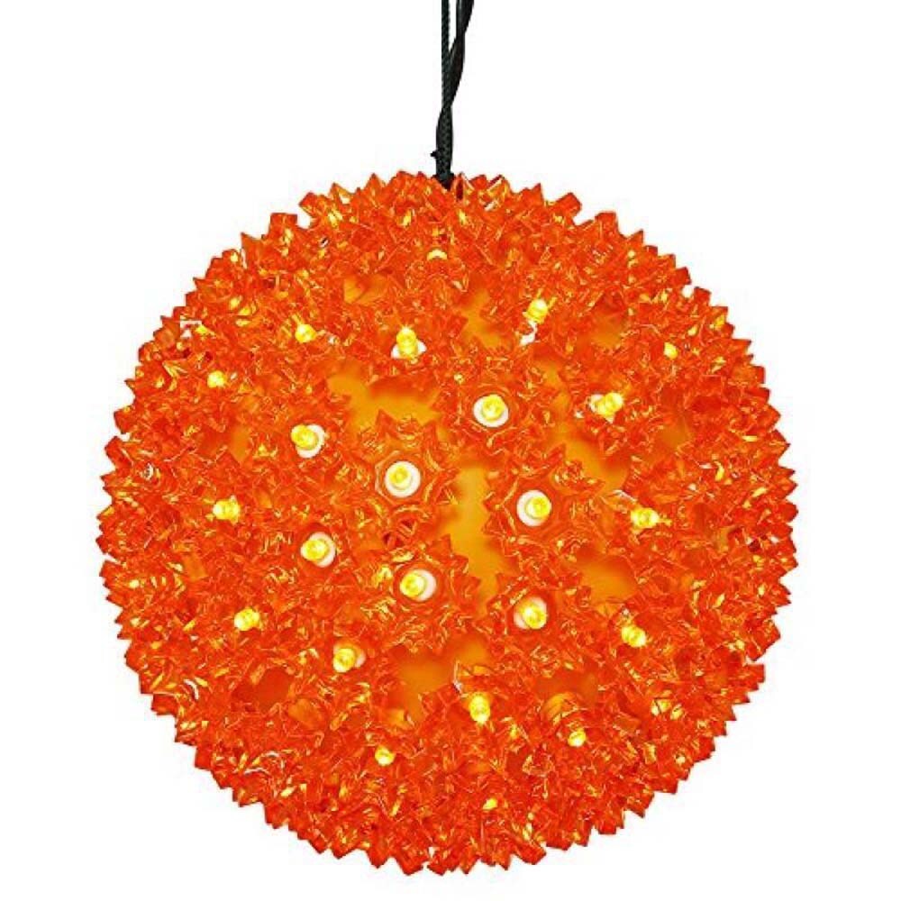 Vickerman 100Lt x 7.5&#x22; LED Orange Starlight Sphere