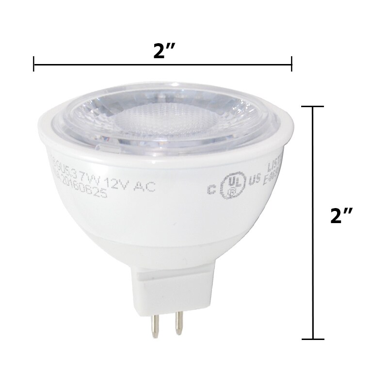7W MR16 LED Cool White Dimmable 600LM Flood Light Bulb - 75w equal