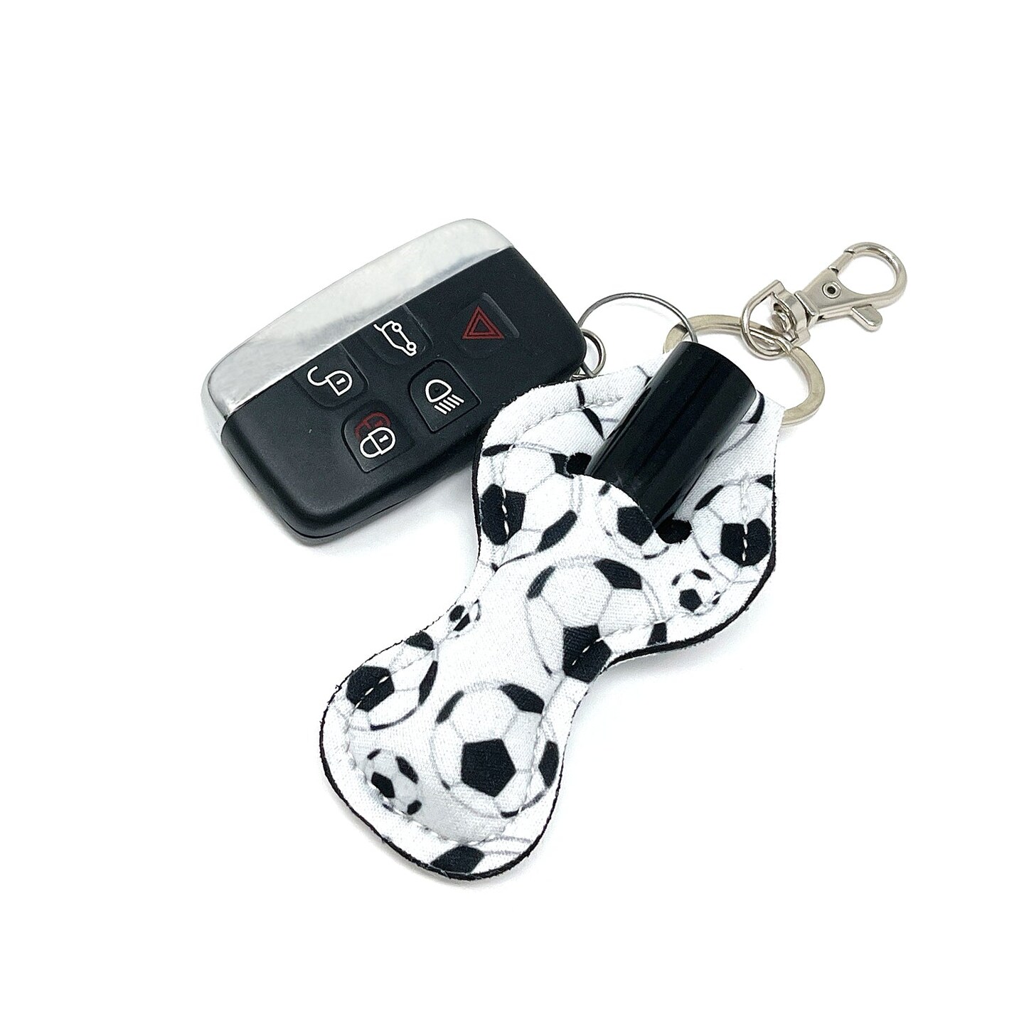 Wrapables 10 Pack Chapstick Holder Keychain with 10 Pieces Metal Clasps