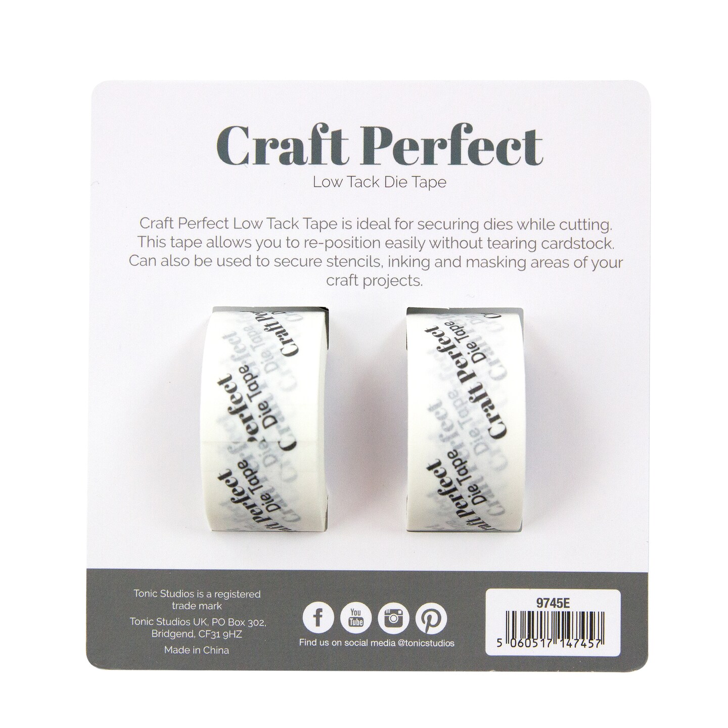 Craft Perfect 3/4" Low Tack Tape for Dies and Stencils - 9745e