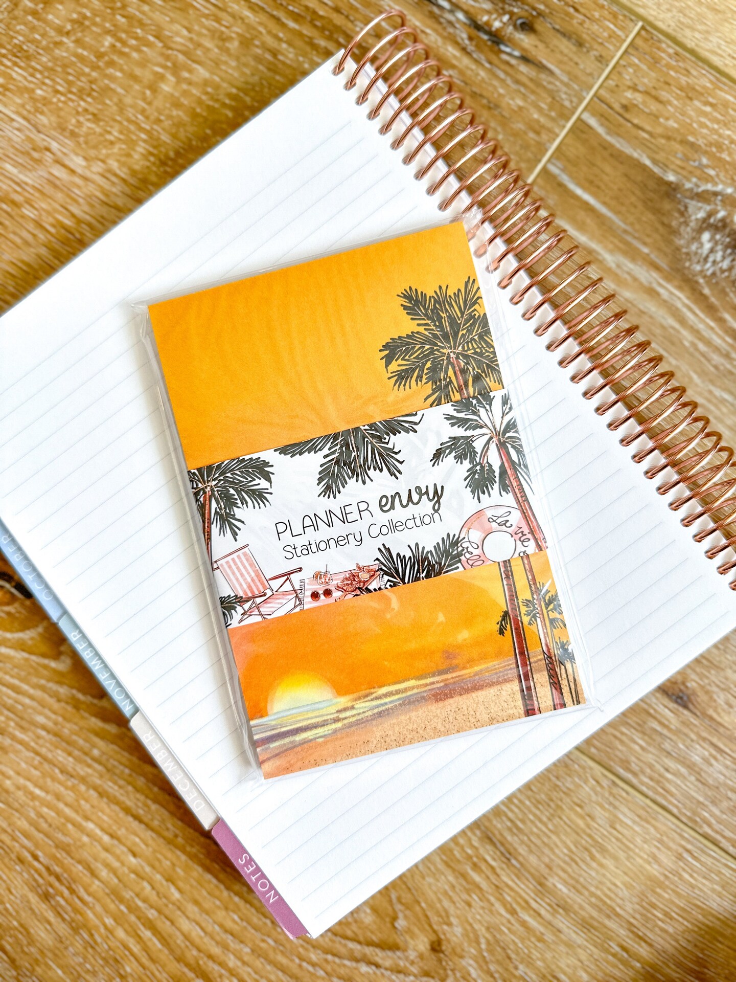 Tropical Beach Vacation Travel Sunset Notepad - 4x6 Inches (*Notepad Only*) (NPE008)
