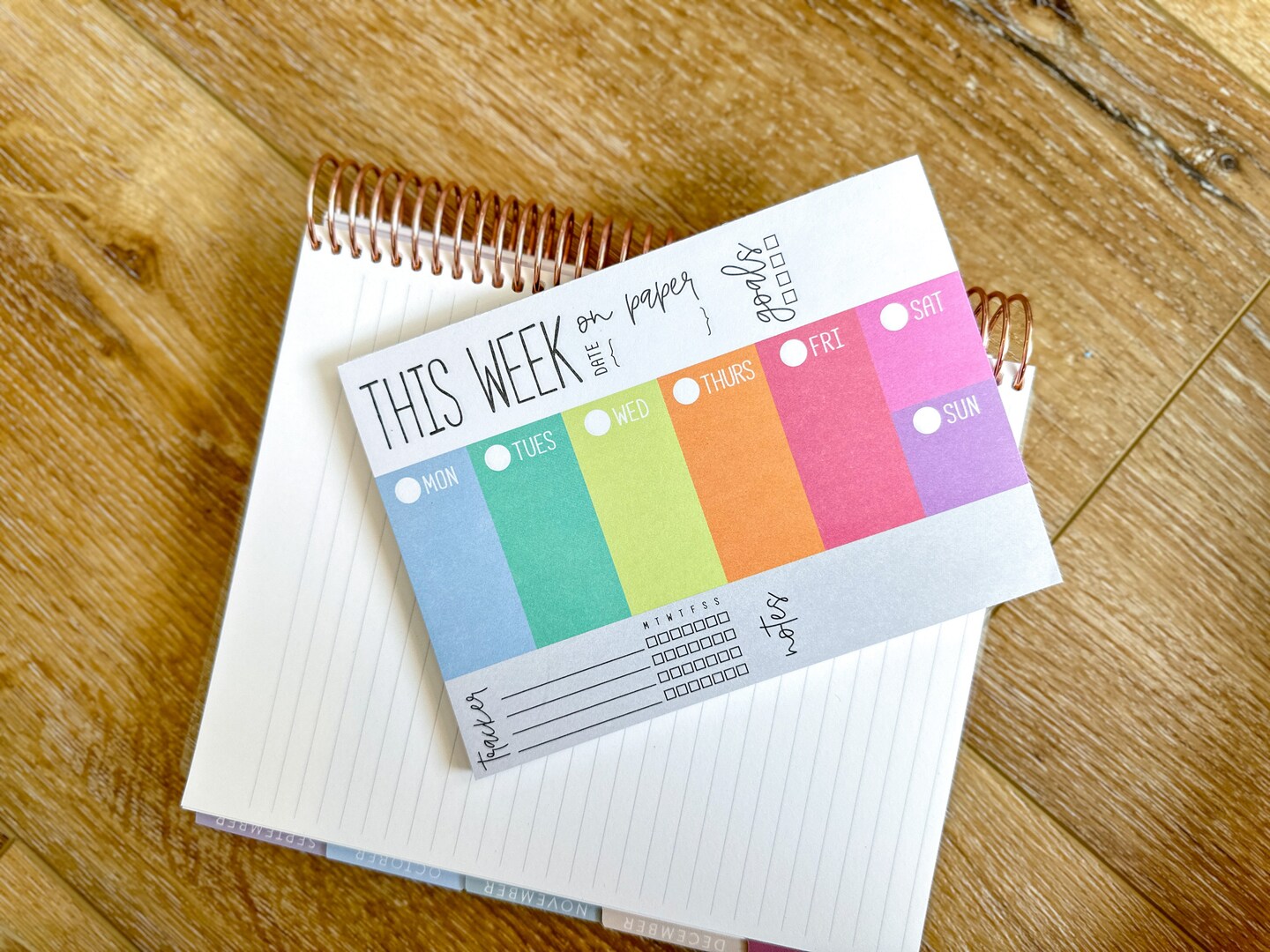 Weekly Dashboard Things To Do Rainbow Notepad - 7x5 Inches (*Notepad Only*)