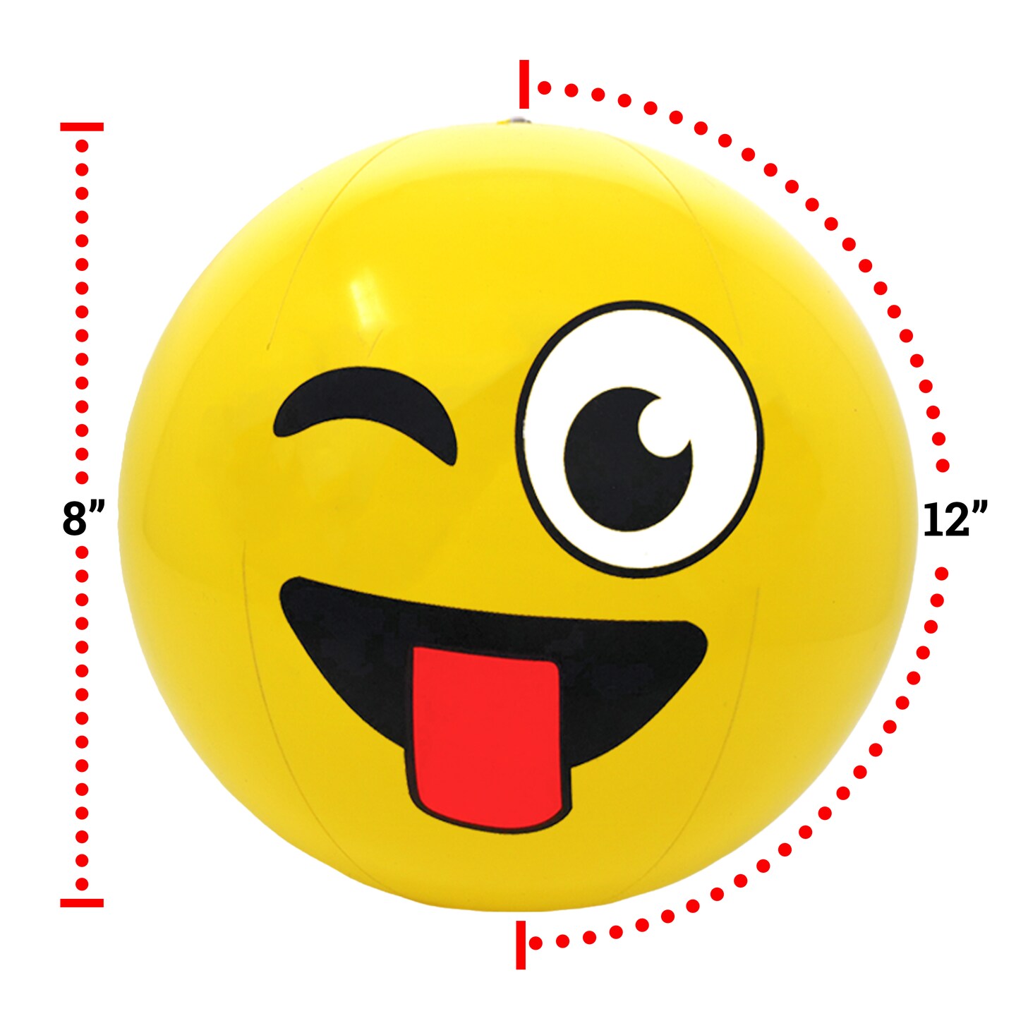 12&#x22; Emoticon Party Pack Inflatable Beach Balls - Beach Pool Party Toys (12 Pack)