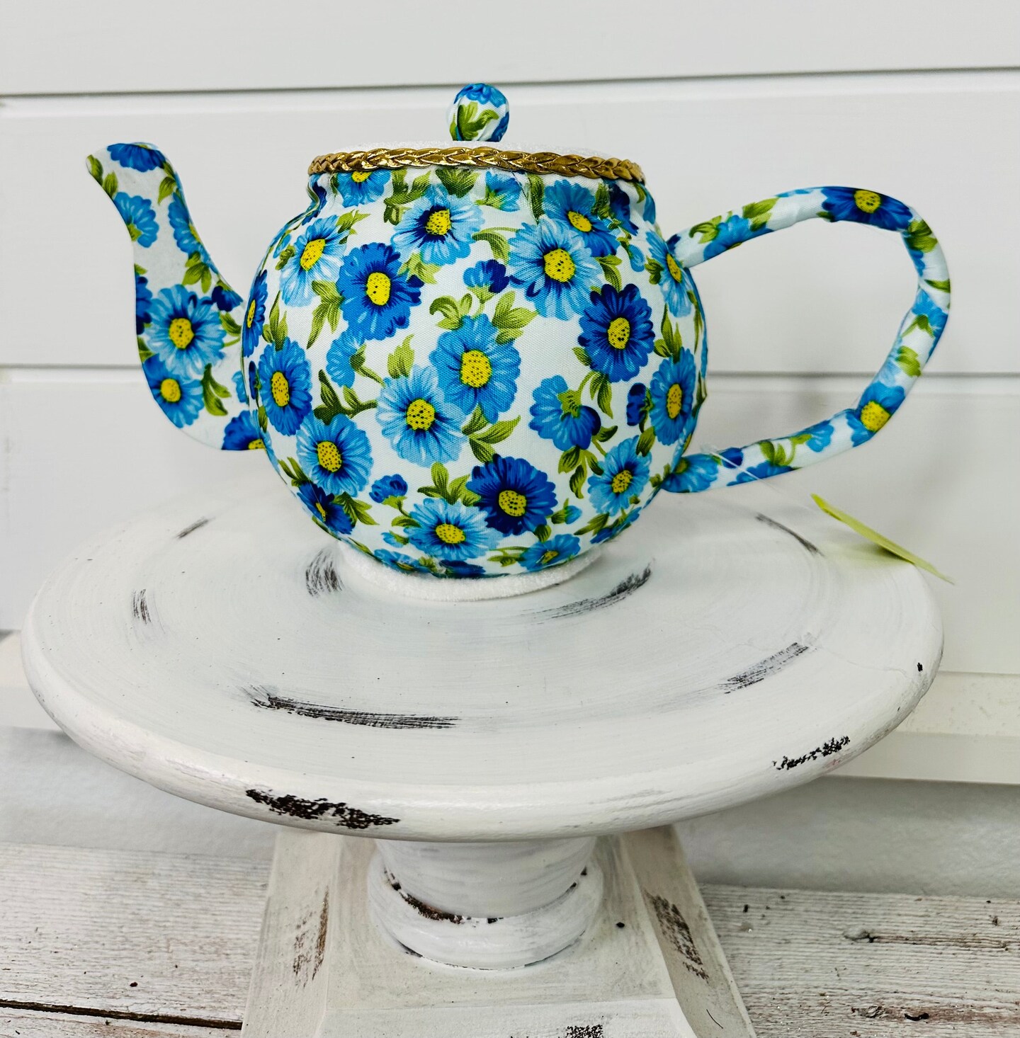 H6xW10 Blue Foam Tea Pot Ornament/Wreath Attachment: A Charming and Versatile Accent for Your Wreaths-63202BL
