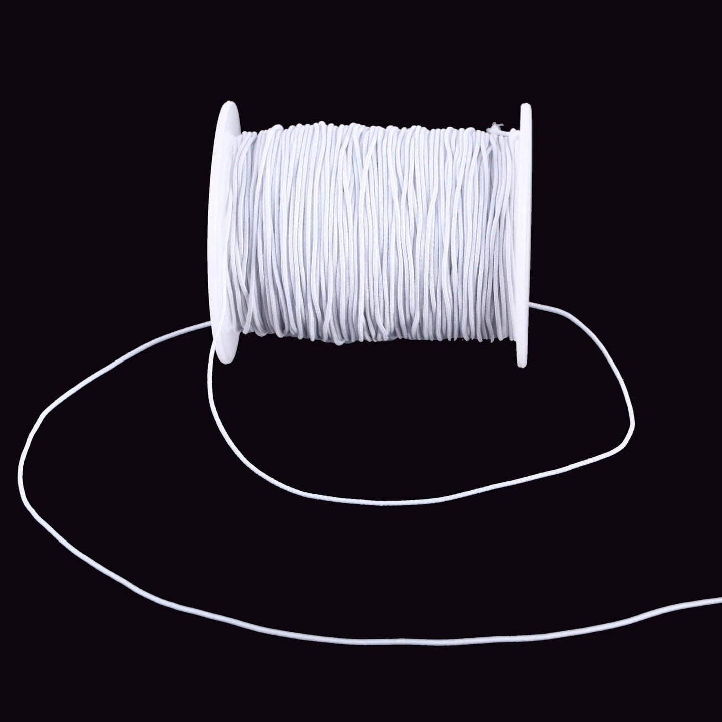 0.8 mm Elastic String Cord Elastic Thread Beading String Cord for Jewelry Making Bracelets Beading, 109 Yards, White