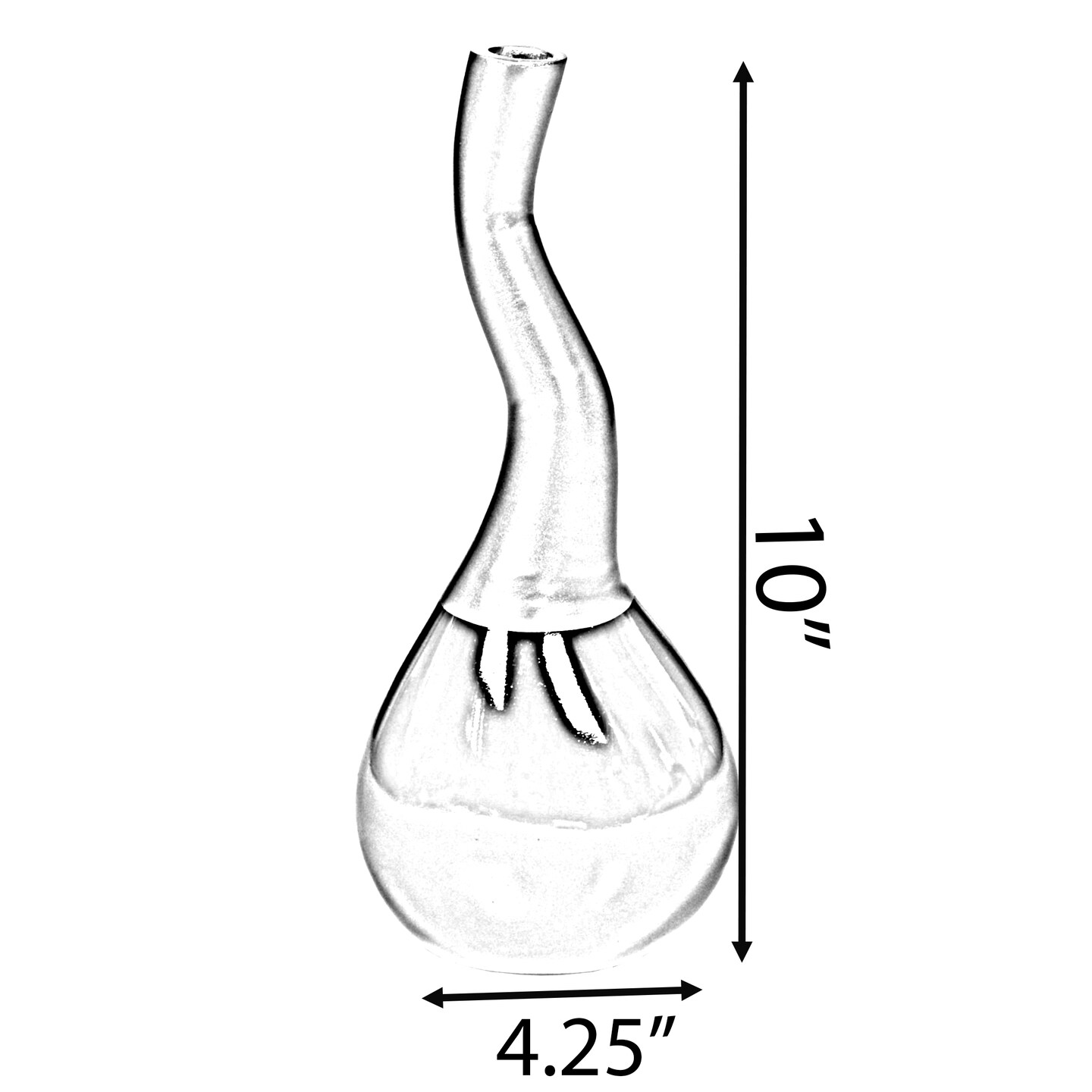 Decorative Modern Table Flower Vase Aluminium-Casted, Two Tone Brown and Gold 10 Inch