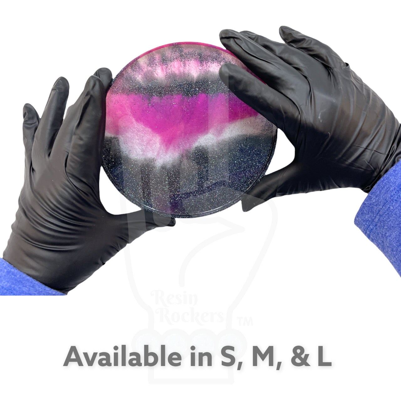 Ms. Mandy&#x27;s Famous Heavy Duty Black Reusable Nitrile Gloves for Epoxy or UV Resin