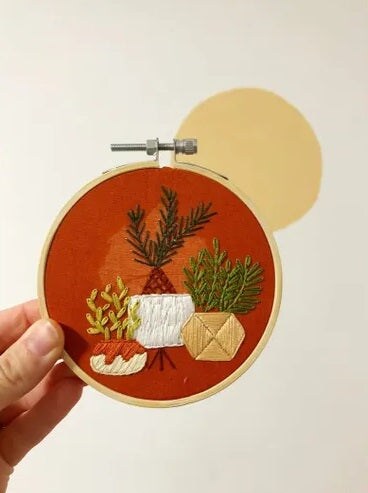 MCreativeJ Happy Houseplant Trio - Intermediate Embroidery Kit
