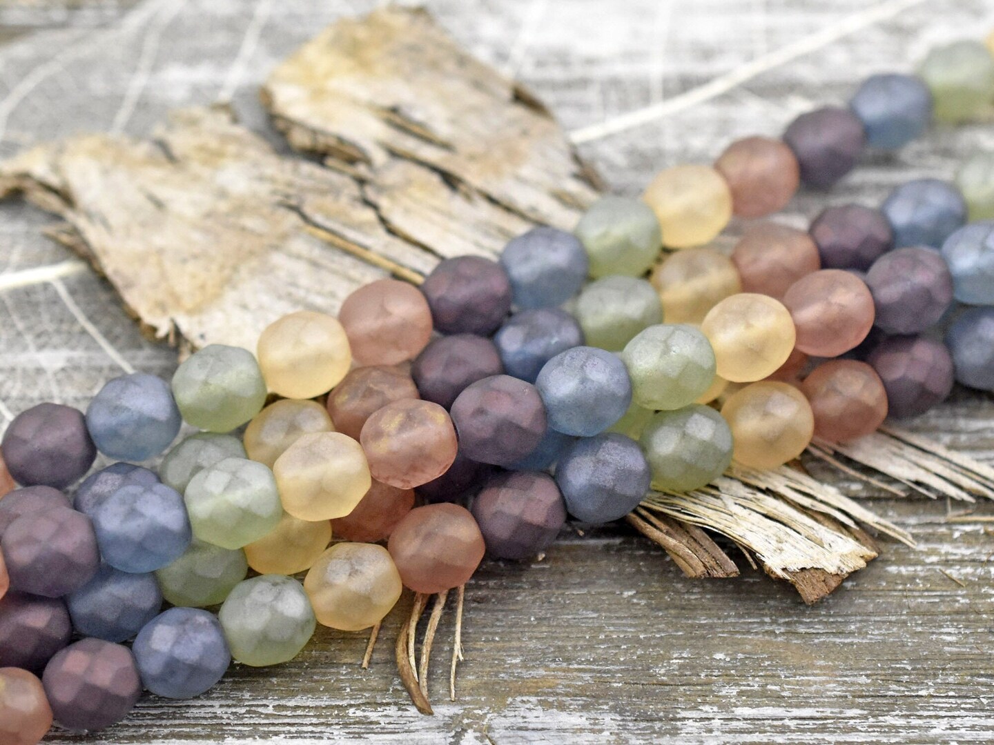 *15* 8mm Matte Gemtone Fire Polished Round Beads