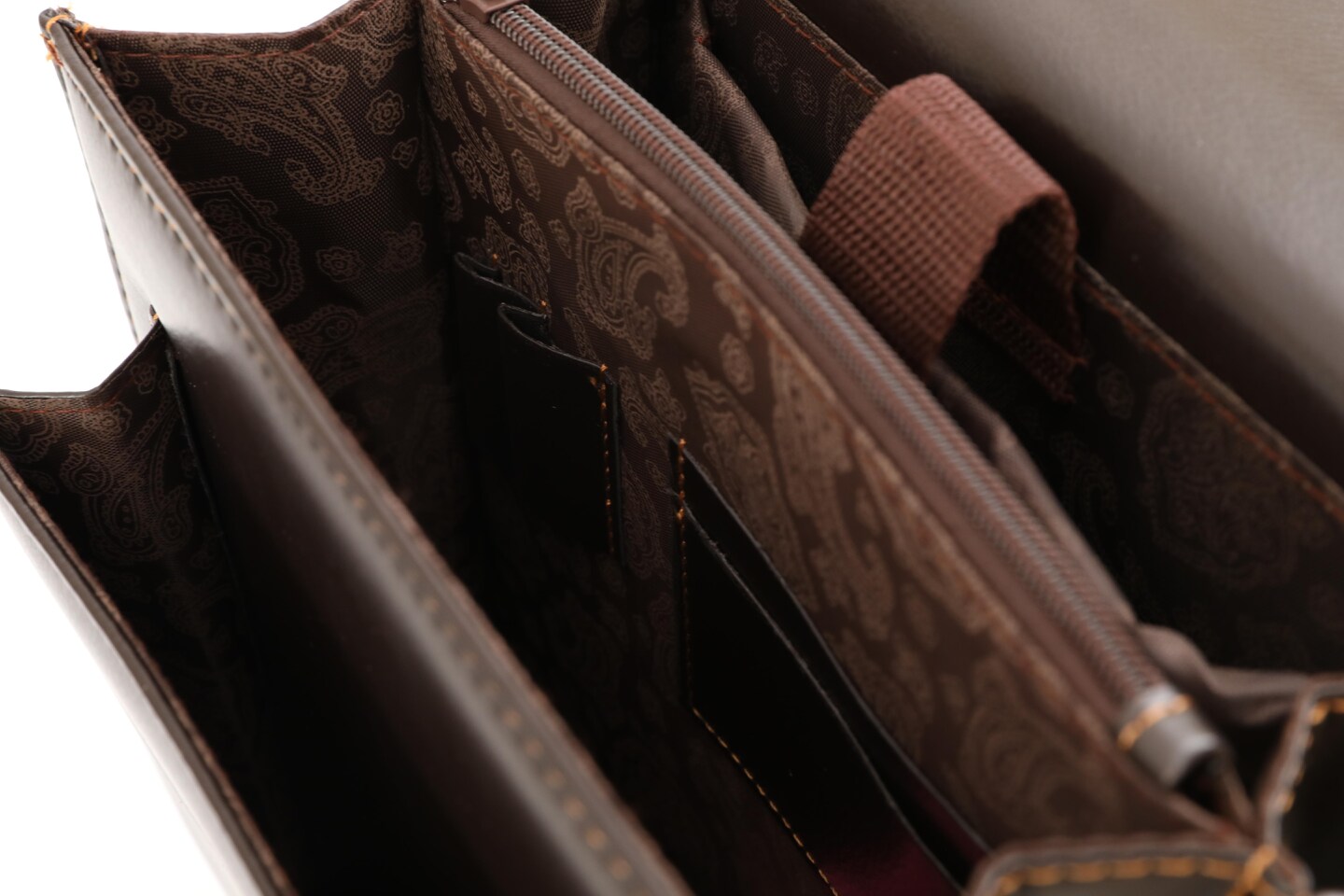 Small Brown Leather Messenger Bag, Business Briefcase Tablet Bag