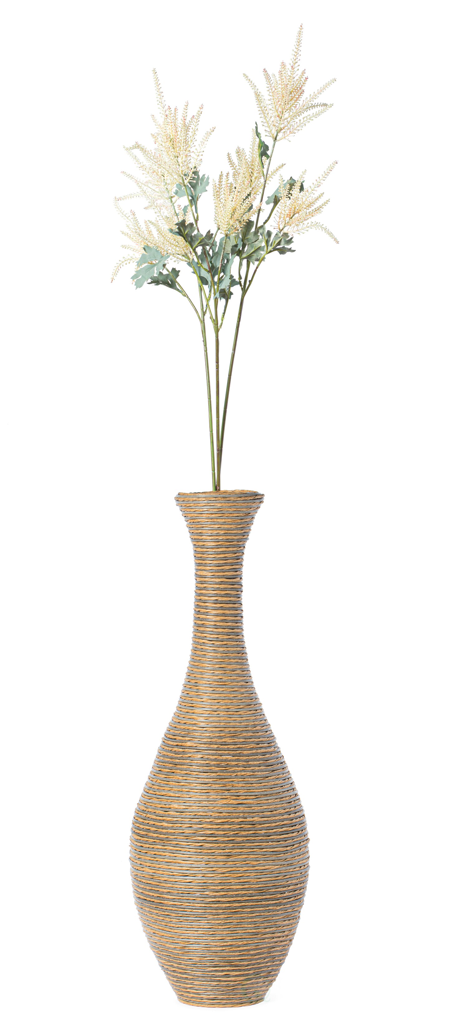 Tall floor vase, 38-Inch-Tall Floor Vase, Artificial Rattan Floor Vase  Beige, extra-large floor vases, living room vases, home decor, umbrella  stand, For Entryway, Living Room, or Hallway