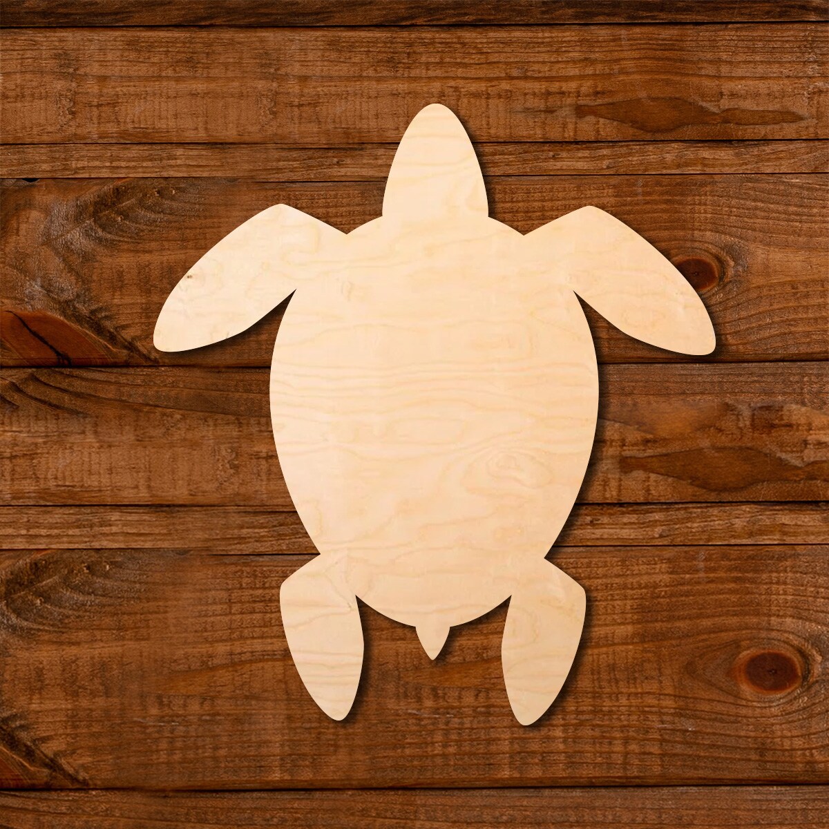 21 in. Unfinished Wooden Turtle