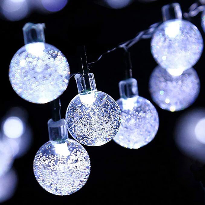 Perfect Holiday 30 LED Solar Bulb String Lights