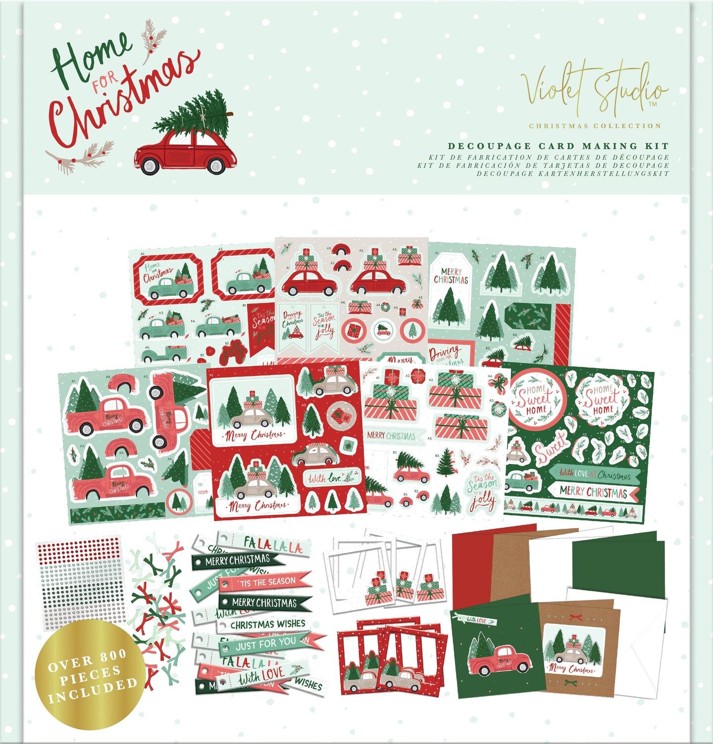 Violet Studio Decoupage Card Making Bundle-Home For Christmas