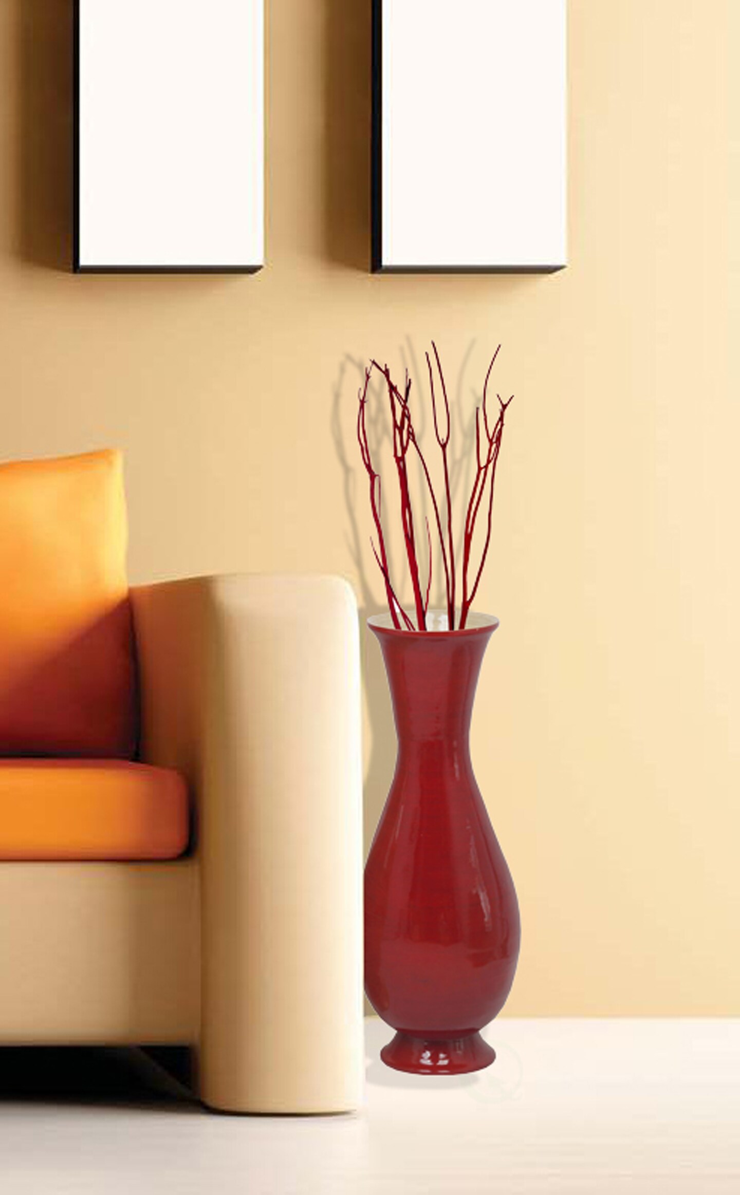 Tall Modern Decorative Floor Vase: Handmade, Natural Bamboo Finish, Contemporary Home D&#xE9;cor, Handcrafted Bamboo, Elegant Interior Design, Bamboo Craftsmanship, Statement Piece for Modern Spaces