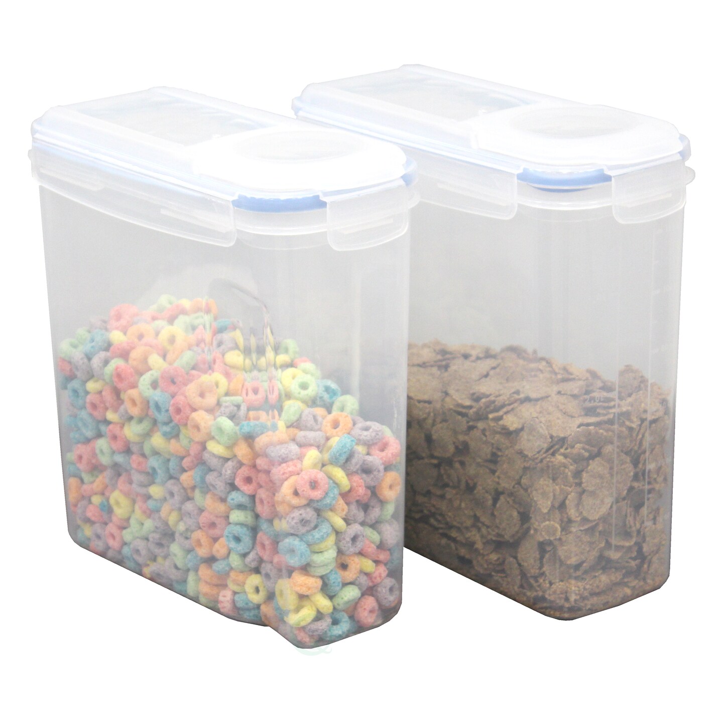 BPA-Free Plastic Food Containers with Airtight Spout Lid, Set of 2