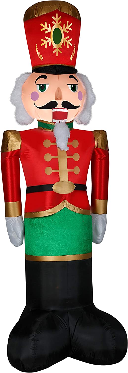 8' Gemmy Airblown Inflatable Christmas Mixed Media LUXE Nutcracker 117245