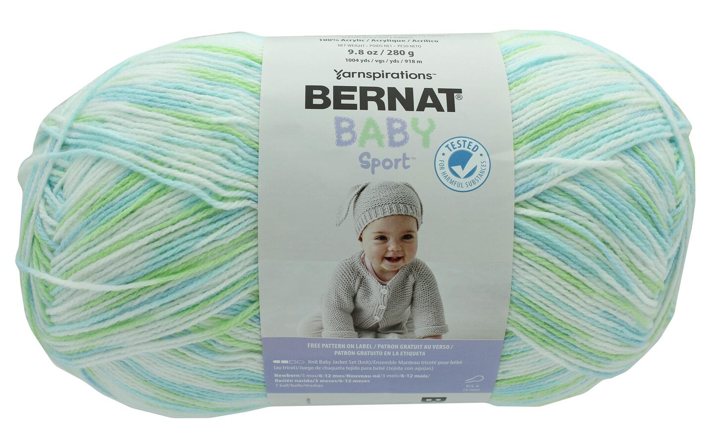 Bernat Baby Sport Yarn Big Ball 280gm Funny Prints Michaels