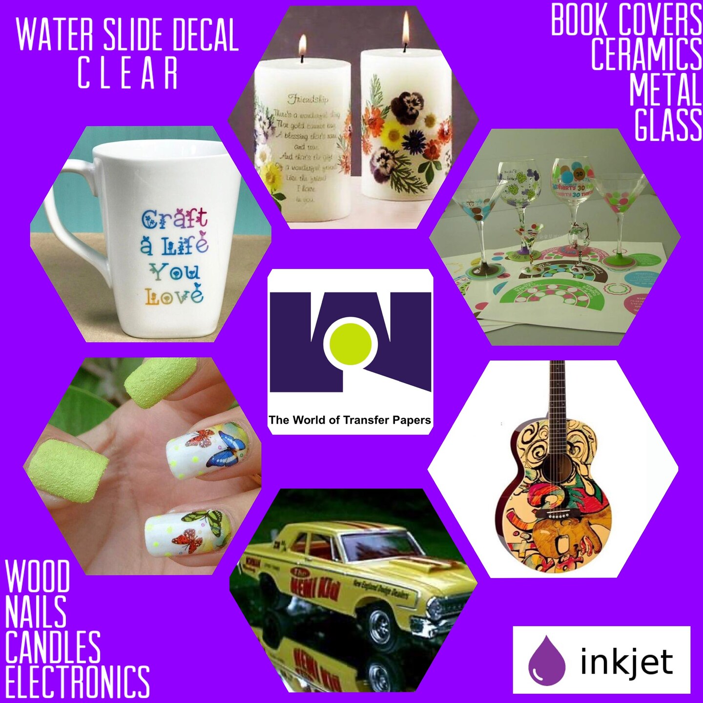 INKJET CLEAR WATERSLIDE FILM Model, Ceramic, Decal Paper 15 sheets 8.5&#x22;x11&#x22;