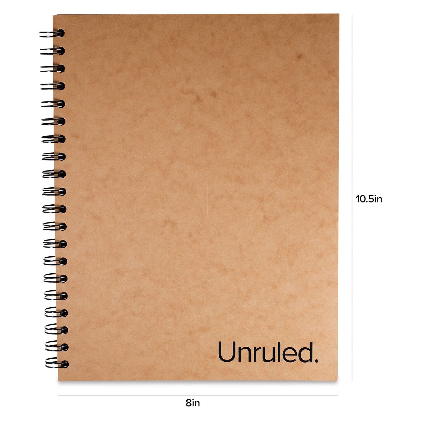 Roaring Spring Unruled Classic Wirebound Notebook - White, 10-1/2&#x22; x 8&#x22;, 70 Sheets