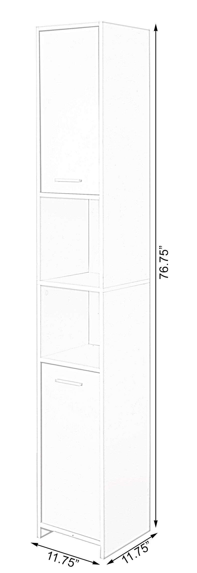 Tall Storage Cabinet with Adjustable Shelves, Linen Tower Cabinet, Bathroom Organizer and Storage, Kitchen Cabinet, Pantry Organizer, and Linen Closet