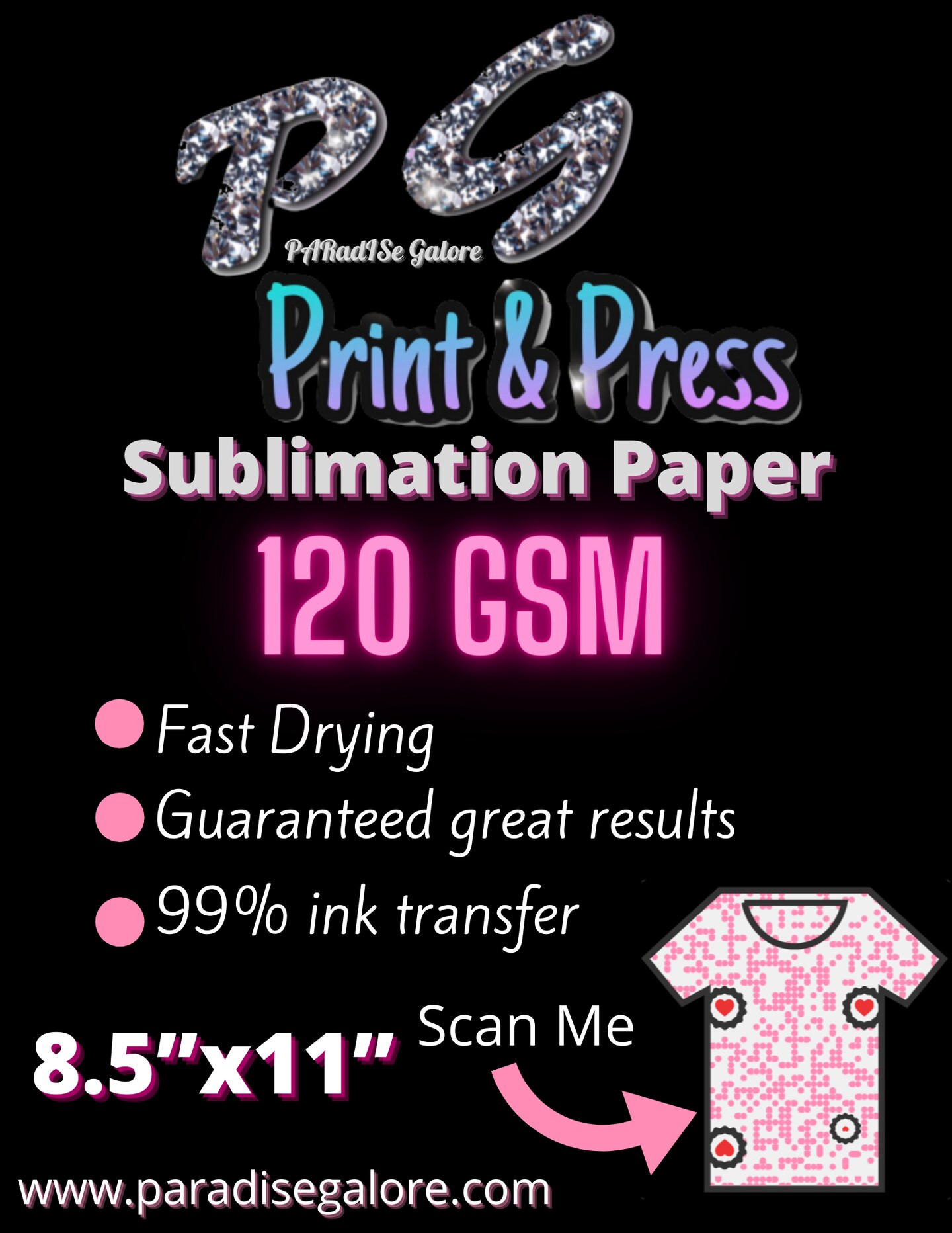 Sublimation PAPER (100 Sheets) 3 SIZES AVAILABLE