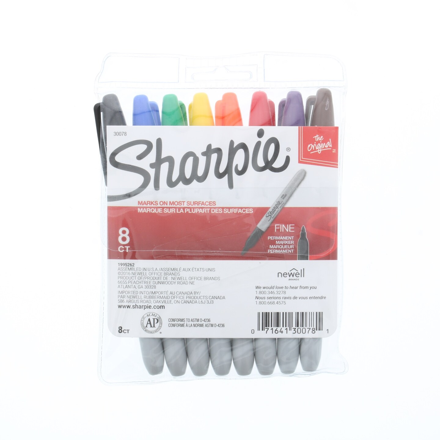 Sharpie Fine Point Permanent Markers, 8 Colored Markers(30078)