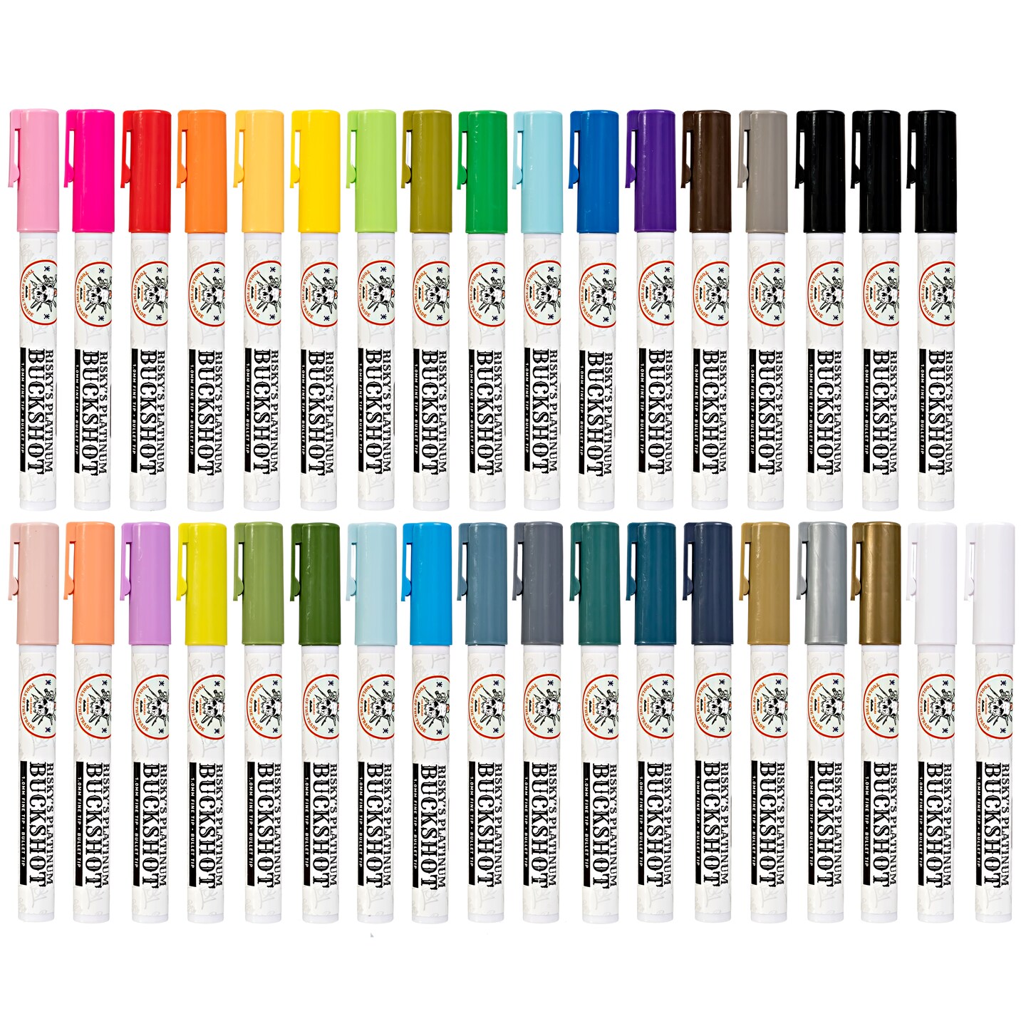 Risky&#x27;s Tools of the Trade- 35 Pack 1mm Acrylic Based Paint Pens for Graffiti and Fine Art.