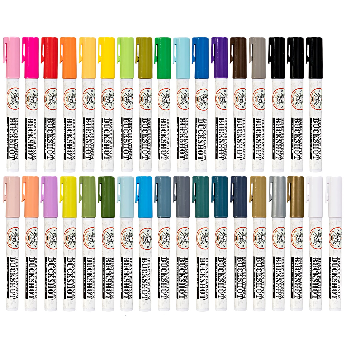 Risky's Tools of the Trade- 35 Pack 1mm Acrylic Based Paint Pens for Graffiti and Fine Art.