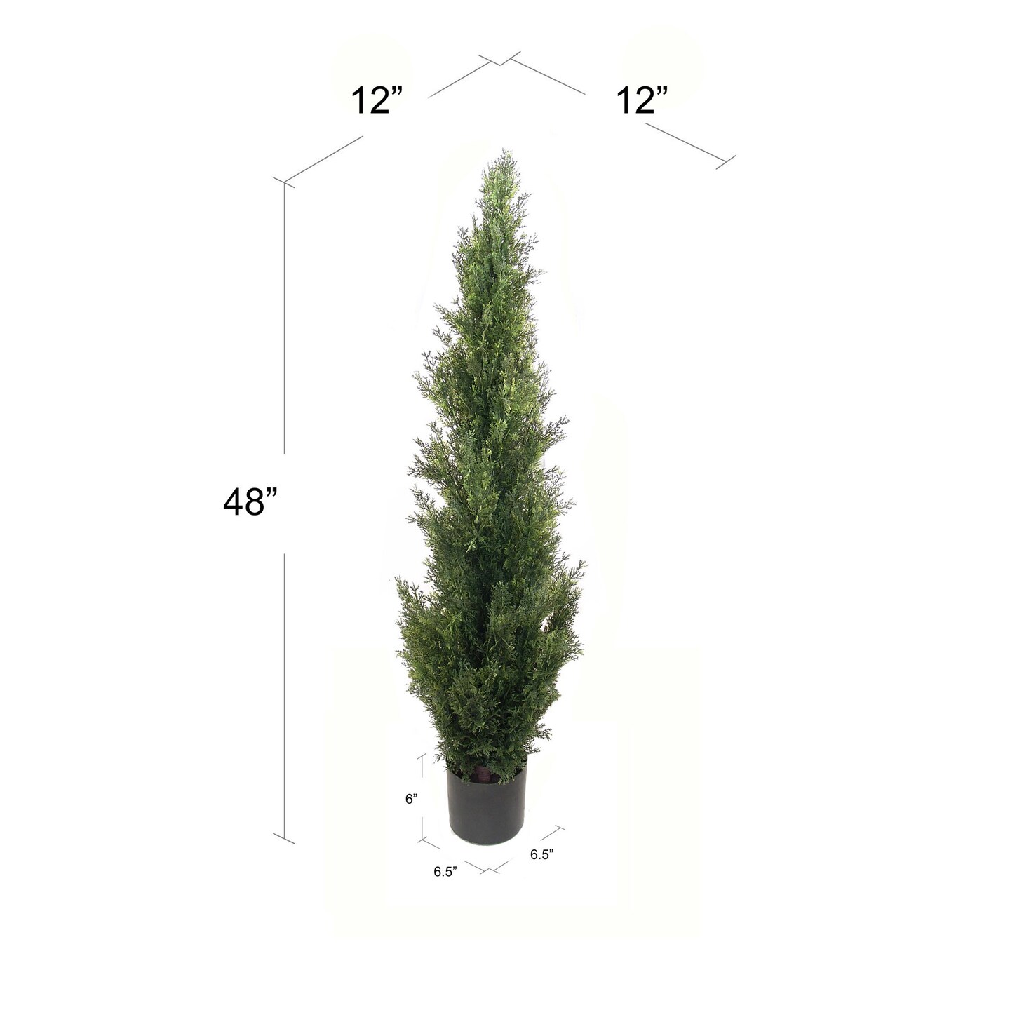 Artificial Cedar Tree 4' in Pot Realistic Indoor/Outdoor Decorative