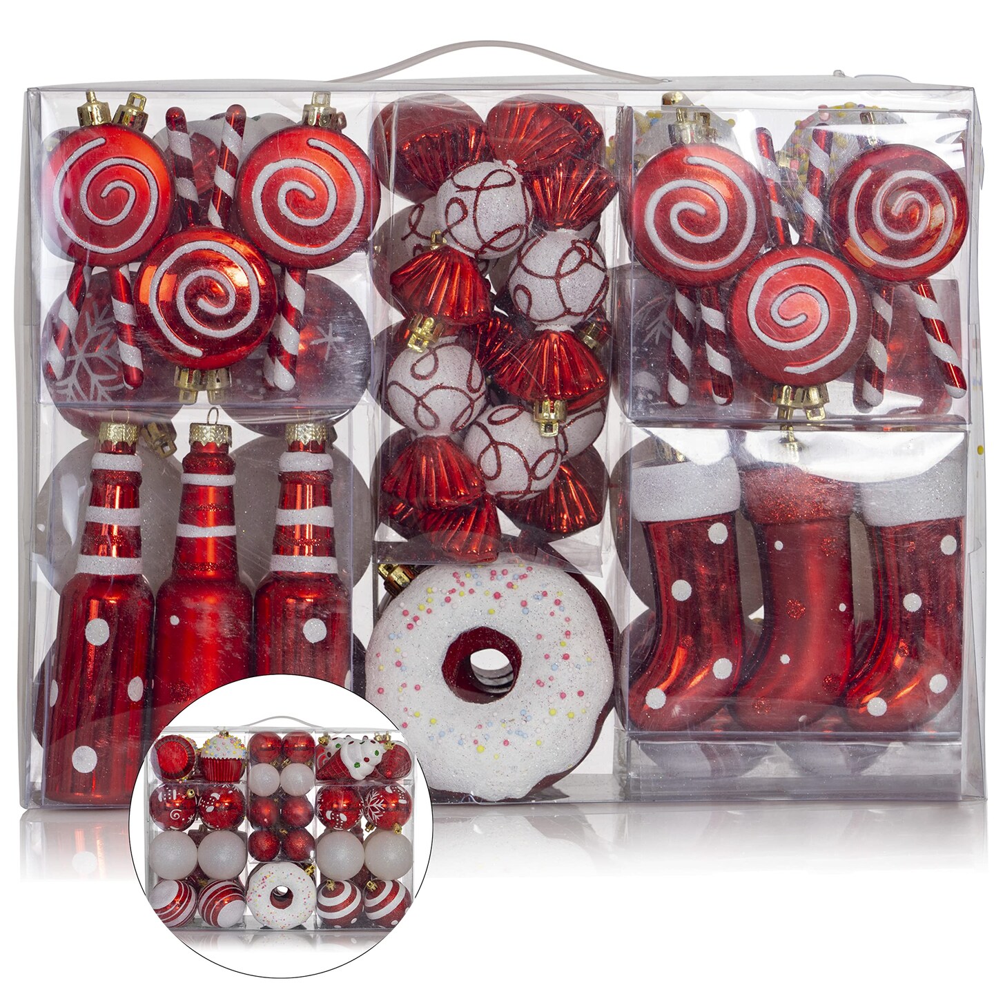 Simplify Small Ornament Storage Box with See-Through Window