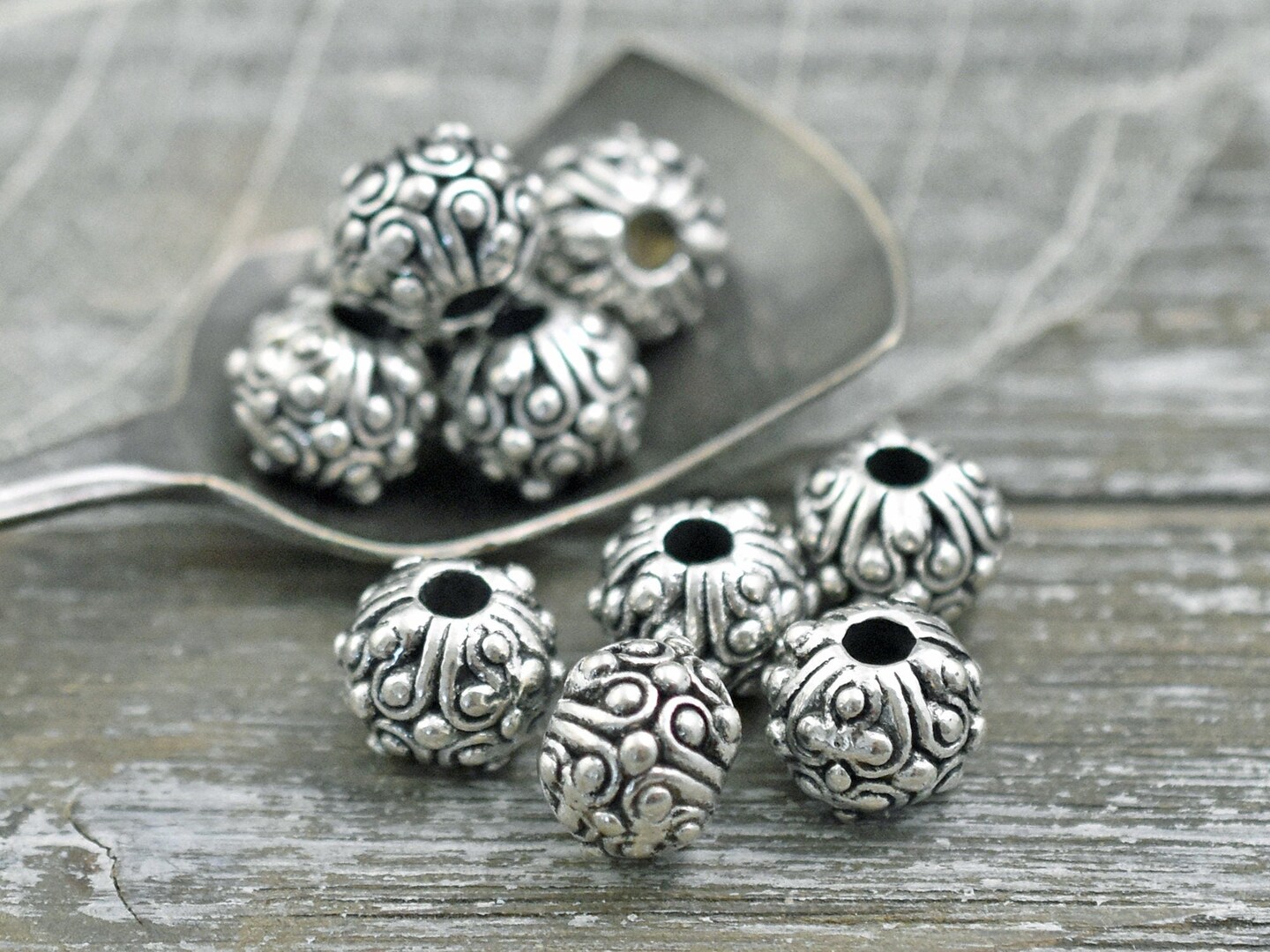 Sterling Silver-Plated Round Beads by Bead Landing™
