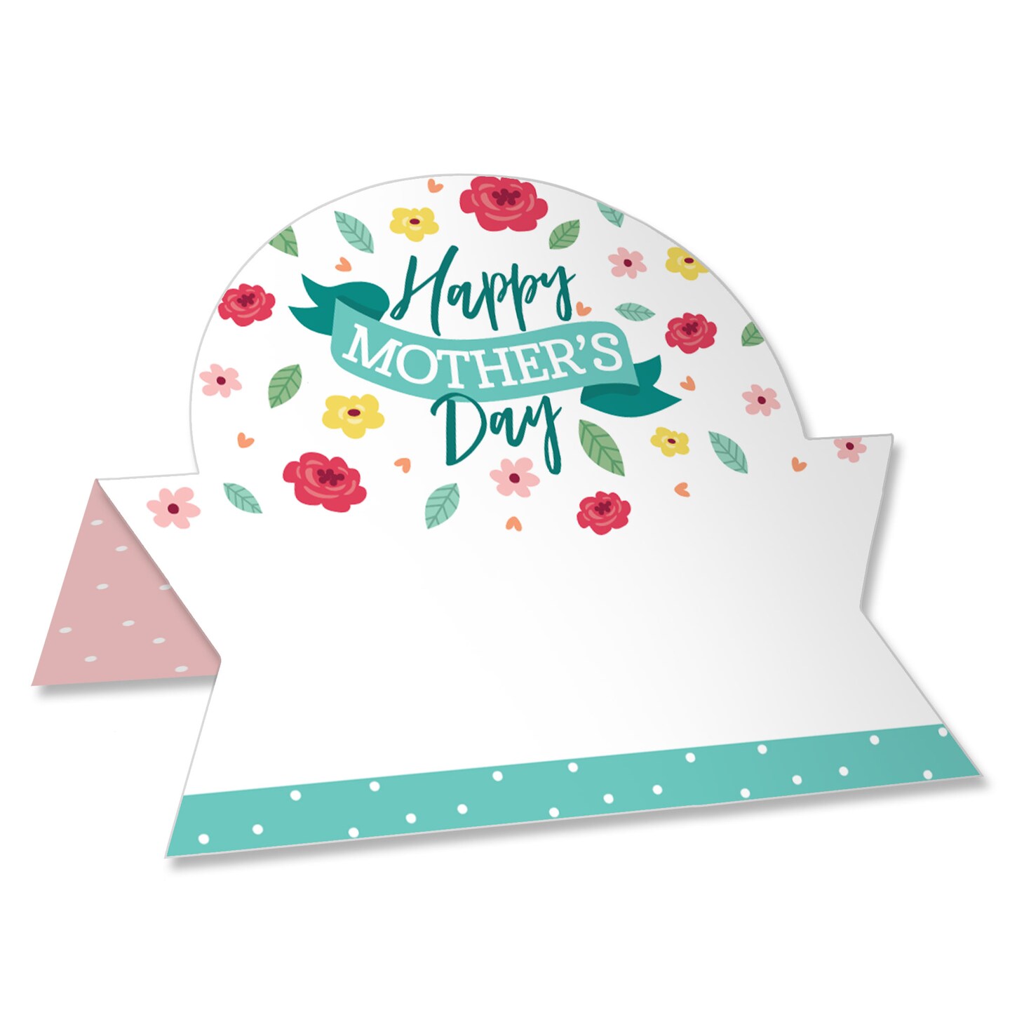 Big Dot of Happiness Colorful Floral Happy Mother&#x27;s Day - We Love Mom Party Tent Buffet Card - Table Setting Name Place Cards - Set of 24