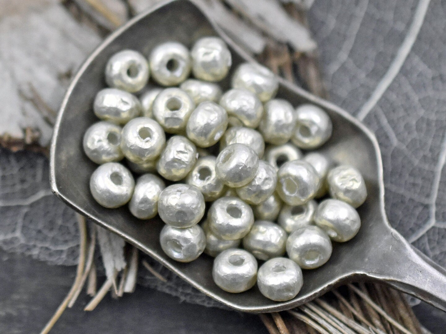 7.6g Miyuki Silver Pearl Baroque Seed Beads - Choose your size